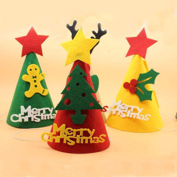 Superior Christmas Party Hat Ideas Part - 6: Wholesale Christmas Hats DIY Santau0027s Hat Christmas Decoration Hat DIY Handmade Gifts Felt Cloth Decorative Hat