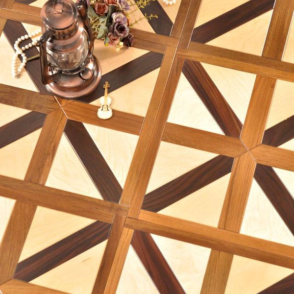 Burma teca amarelo piso de madeira Rosewood Projetado parquet telha medalhão papel de parede revestimento de parede backdrops fundo painéis de fundo