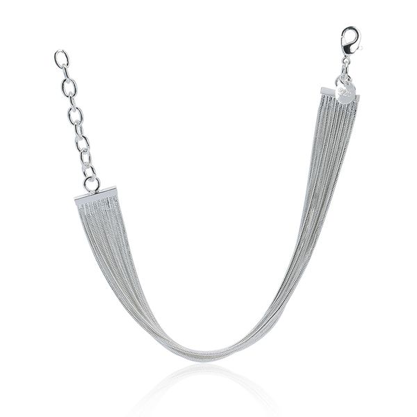 

factory direct wholesale 925 sterling silver bracelet silver jewelry small willow ing, Black