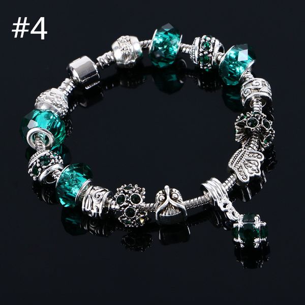 

beaded charms jewelry bracelets infinity beads bracelet 6 colors fashion silver daisies murano european charm beads fits, Black