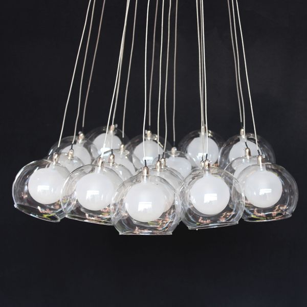 2018 Fumat Creative Clear Glass Bubble Led Pendant Lamps Ball Fumat Creative Clear Glass Bubble Led Pendant Lamps Ball Chandelier 25 Lights Living Room Office