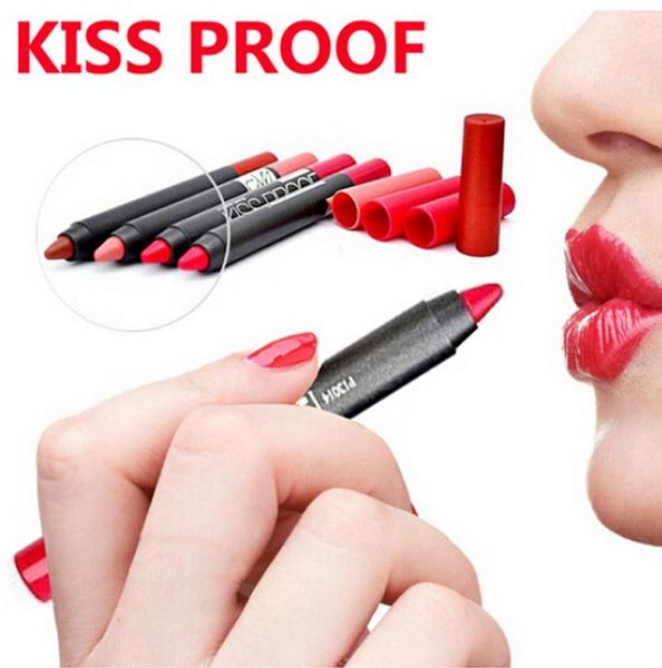 Menow Rossetto a prova di bacio Waterproof Soft Lip Crayon Makeup Lip Matte Finish Long Lasting Lipstick Pen 19colors