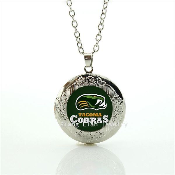 

Trendy formal Tacoma Cobras rugby jewelry locket necklace football sport Souvenirs jewelry gift for father and husband NF036