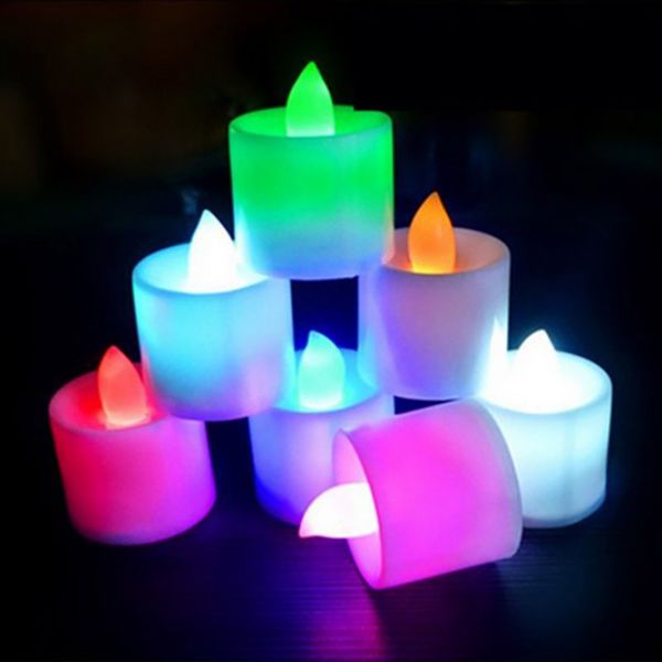 

24pcs/set led electronic candle lights festival celebration electric fake candle flickering bulb battery operated flameless bulb hh7-170