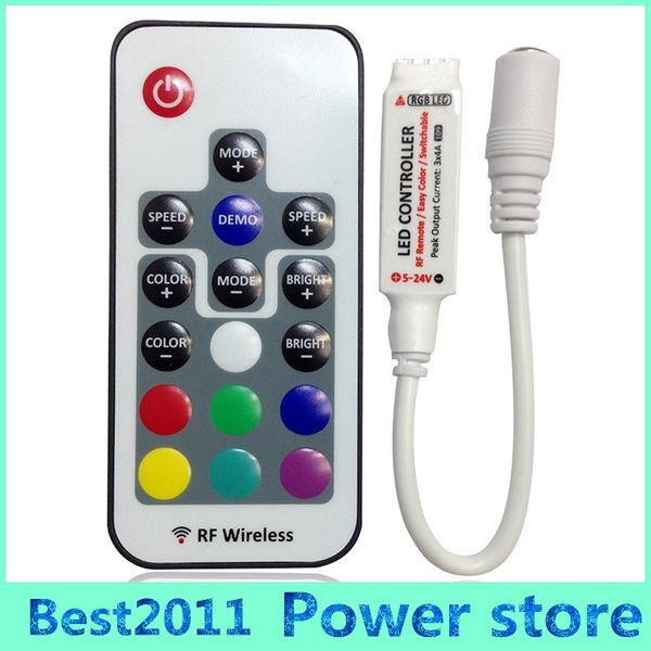 

Mini RF Wireless led controller 144 W 17 KEY Led Remote Controller Led Dimmer Controller For RGB Light Strip 5050 3528