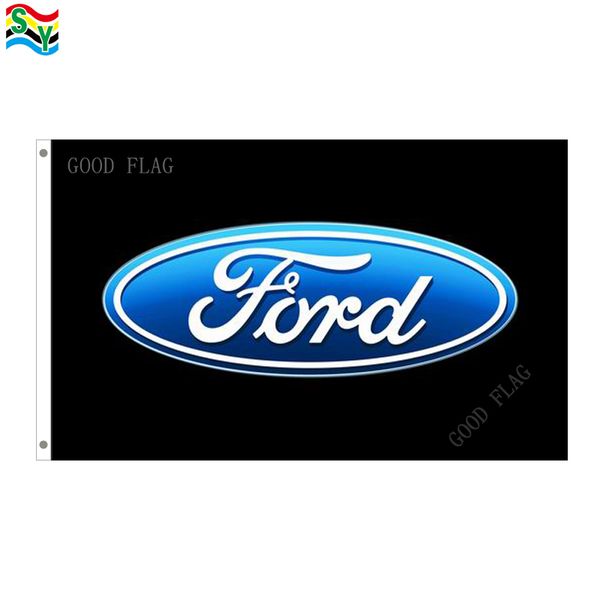 

ford logo flags banner size 3x5ft 90*150cm with metal grommet,outdoor flag
