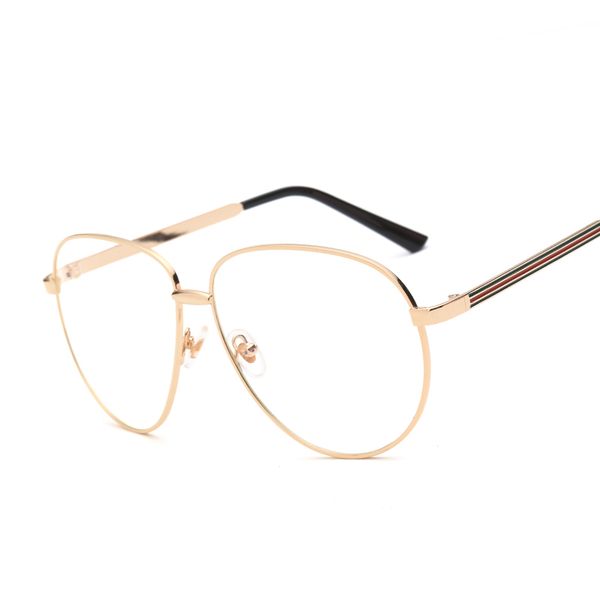 

wholesale- fashion eyeglass frames men big metal computer goggles anti fatigue radiation-resistant reading glasses frame women eyewear, Silver