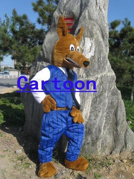 

high-quality real pictures deluxe australian dog mascot costume mascot cartoon character costume size ing, Red;yellow