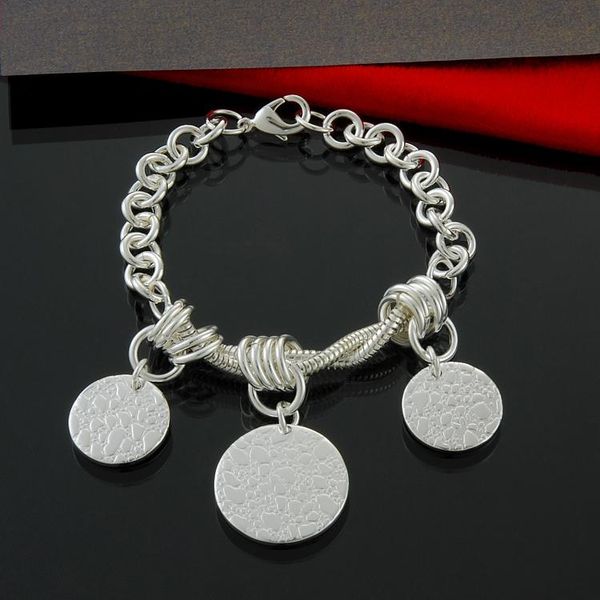 

завод прямой оптовой и розничной торговли 925 серебро 3 круглый магический браслет серебряные ювелирные изделия, Black