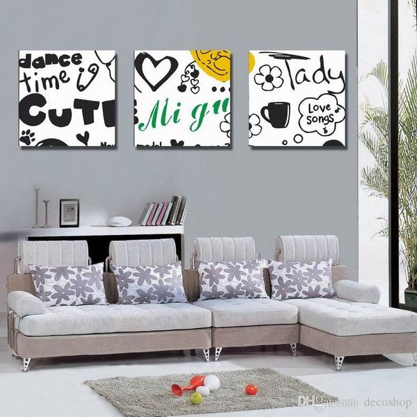 

modern beautiful abstract painting giclee print on canvas wall art home decoration set30354