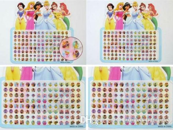 

20 листов 1120 пар Белоснежка принцессы Разноцветные серьги-наклейки