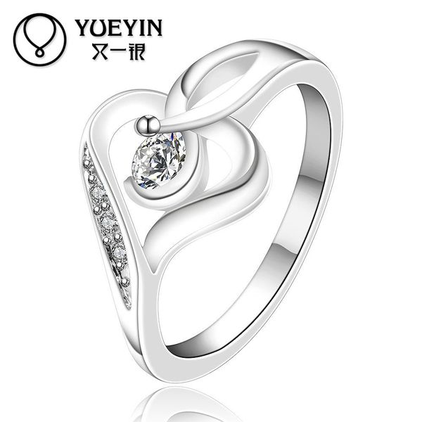 

wholesale- wedding bridal bands cz crystal jewelry rings silver ring for women accessories wedding rings white love, Golden;silver