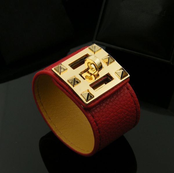 

Мода панк широкий любовь браслет Браслет для женщин H браслет позолоченный из нер