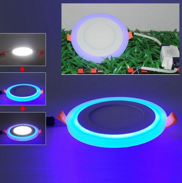 Faretto da incasso a LED a pannello rotondo/quadrato 6W 9W 16W 24W Pannello a LED bianco Doppio colore LED Luce Empotradas de techo Illuminazione interna