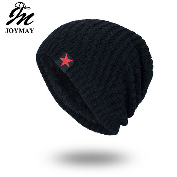

joymay brand new winter autumn beanies hat warm soft skull knitting cap hats star caps for men women 5 colors wm061, Blue;gray