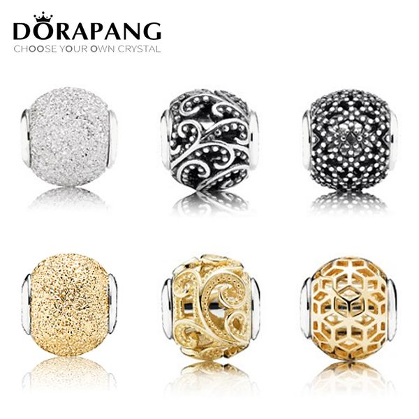 

dorapang genuine 925 sterling silver hollowed out pattern charm bead fit collocation diy bracele & bangle jewelry wholesale, Black