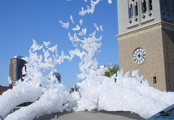 Balões de balão de pombo branco balões de casamento de hélio infláveis biodegradáveis balões de pomba brancos para decoração de casamento balões bio em forma de oves de paz