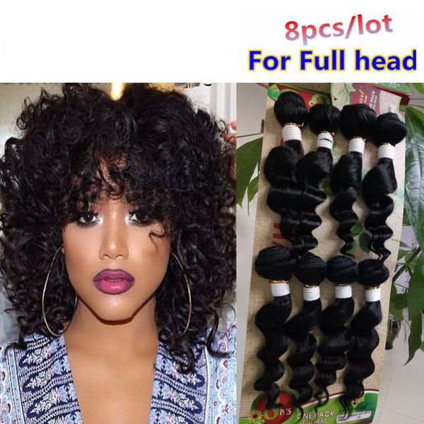 Grade 8a Pack For Full Head Mink Brazillian Unprocessed Human Hair