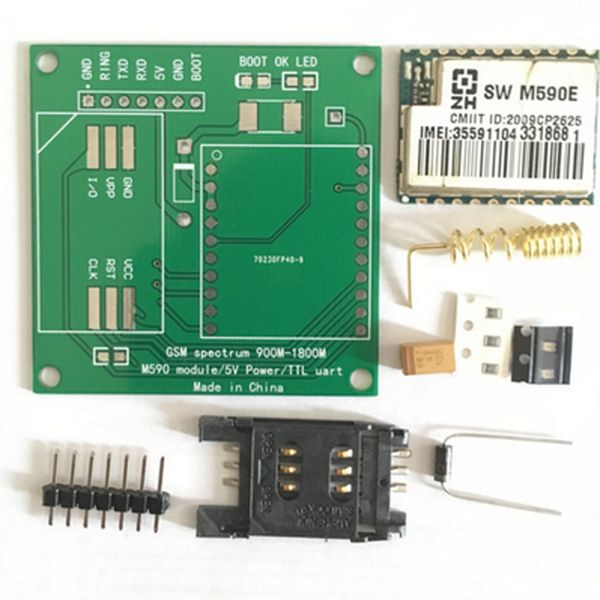 DIY Kits M590E GSM GPRS Module Board 900M-1800M M590 SMS CPU MCU Text Message AS