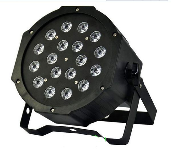 

18X3W RGB Disco Par Light LED 110V 220V with DMX512 Control for Party Wedding DJ KTV Decorative Lighting Bulb with US EU Power Plug CE ROSH