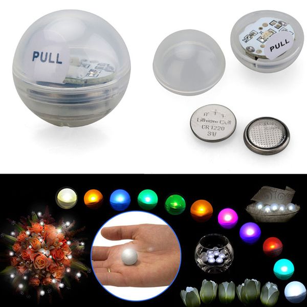 Mini scintillio a batteria LED Bacche luminose 2CM Sfera LED galleggiante per eventi di festa di nozze Luce decorativa ZA4905