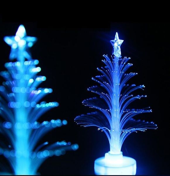 300 pçs / lote Colorido Fibra Óptica Decoração Da Árvore de Natal Noite Luz Presente de Natal