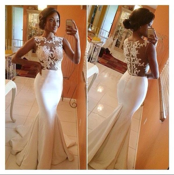 

Bridal Gowns 2019 Latest Elegan tAppliqued Zipper Mermaid Wedding Dresses Sexy Lace Wedding Gowns Custom Made
