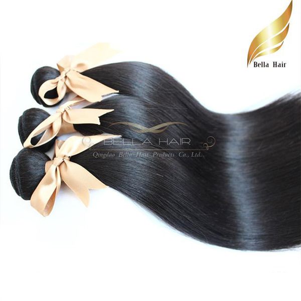 

100% Virgin наращивание волос двойной уток монгольский необработанные человеческие волосы плетет 1шт шелковистой прямой 8"-30" Bellahair оптом