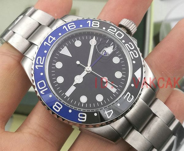 

2019 Top New GMT Керамическая рамка Мужские механические часы из нержавеющей стали с автоматическим механизмом движения Спортивные часы с автоподзаводом Наручные часы