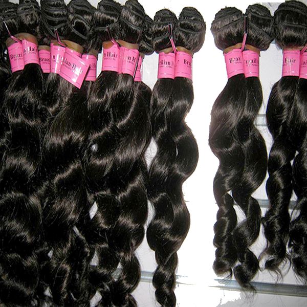 Ultimo Virgin Mink Brazilian Slose Wave Wave Trama Dei Tessuto Silky Weave 4 Bundles Bella estensione