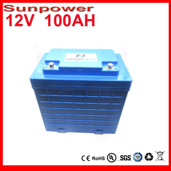 

100ah 12v lifepo4 battery packs for ups solar storage electric bike battery