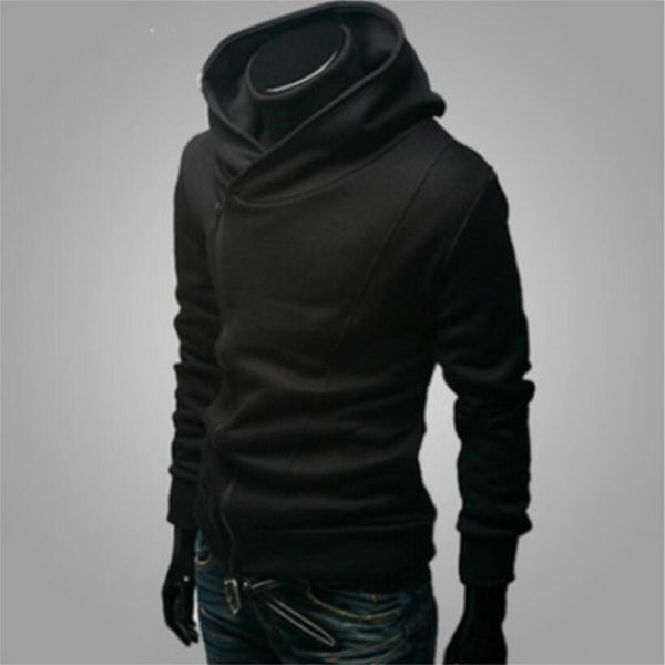 

Men Casual Hoodies Spring Autumn New Fashion Tops Long Sleeved Zipper Up Solid Color HiP Hop Clothing Sweatshirts