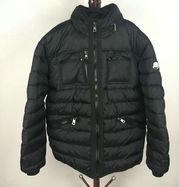 

Winter jacket men tand collar puffy duck duvet outdoor ki down coat fa hion male down garment black plu ize 3xl