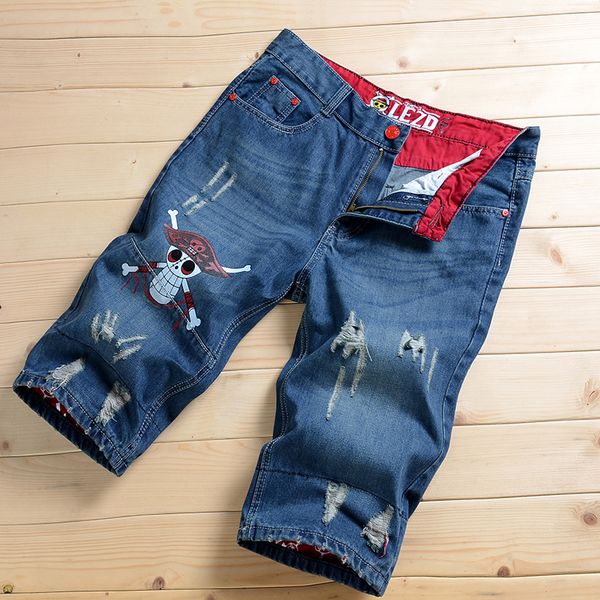 

wholesale-2016 men's shorts bermuda summer sport short pants printing cotton outer wear comfortable shorts, Blue