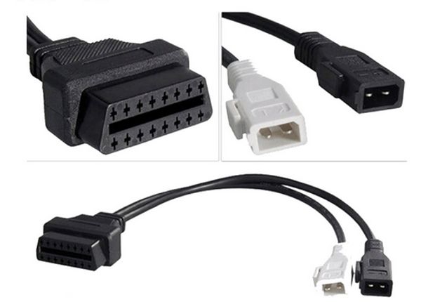 

for audi 2x2 to 16 pin obd2 cable