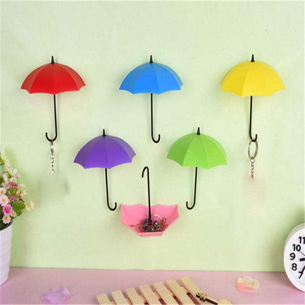 2019 Creative Umbrella Shaped Storage Hook Free Nail Single Wall