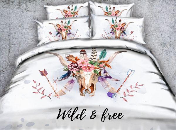 Ox Horn 3d Printed Bedding Sets Twin Full Queen King Cal King
