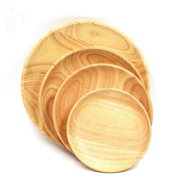 2019 Round Wooden Plates For Restaurant Natural Wood Tray Serving Small Large Japanese Dishes Tableware From Szyang 6 29 Dhgate Com