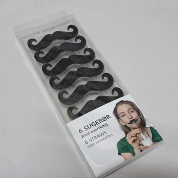 

black/colorful moustache beards straws crazy straws wedding party decoration hen party supplies 5 pack/lot dec047