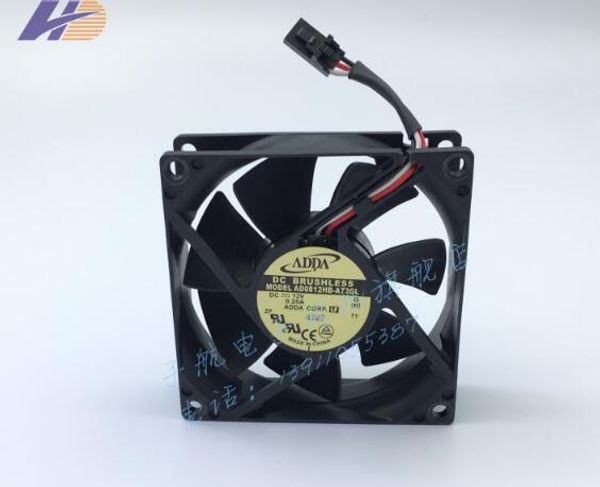 

original adda ad0812hb-a73gl 80*80*25 12v 0.25a three wire chassis fan