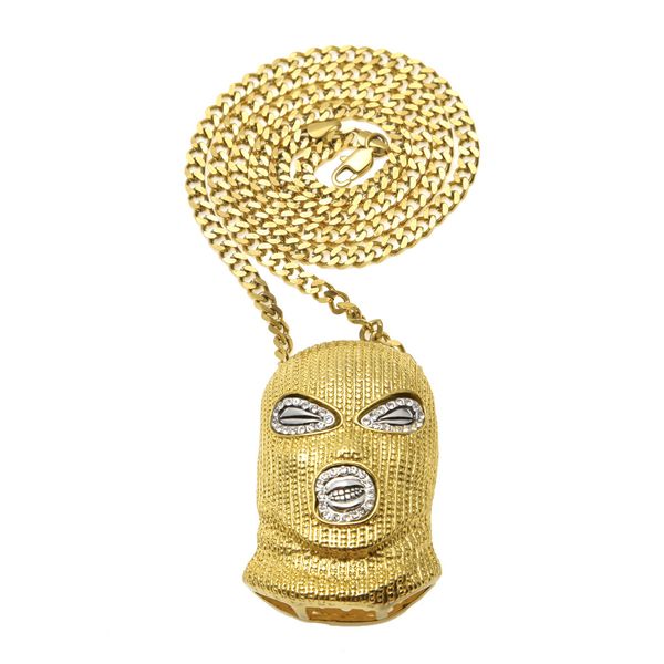 

Хип-хоп CSGO кулон ожерелье мужской панк стиль 18k сплава золото посеребренные Маска
