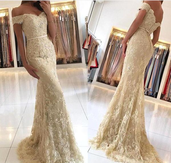 

2017 new fashon mermaid evening dresses off shoulder lace applique beaded backless appliques floor lenght prom dress formal dress, Black;red