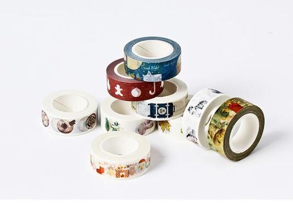 Nuovo Arriva Formato 15mm * 10m FAI DA TE Vintage floreale Cat washi tapes di carta/nastro adesivo decorativo/nastro adesivo/adesivi/materiale scolastico