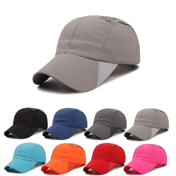 

outdoor snapback baseball caps summer mesh breathable quickly dry baseball hats adjustable ball caps dhl ing, Blue;gray