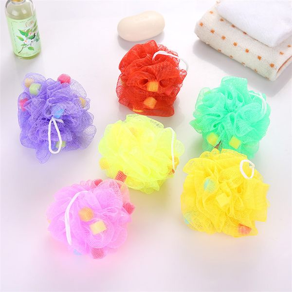 

colorful sponge bathing ball fashion shower ball colorful sponges bath brushes bathroom tools ia931
