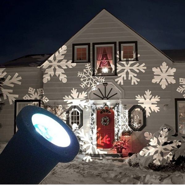 

1x new arrival 2017 christmas outdoor led projector, white romantic snowflake projectors, white mini christmas lights