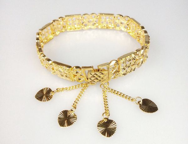 2016 neue Modeschmuck Überzogene 18 K Gold Herzen Anhänger Armband aushöhlen MS armband allergie KS340 Kostenloser Versand