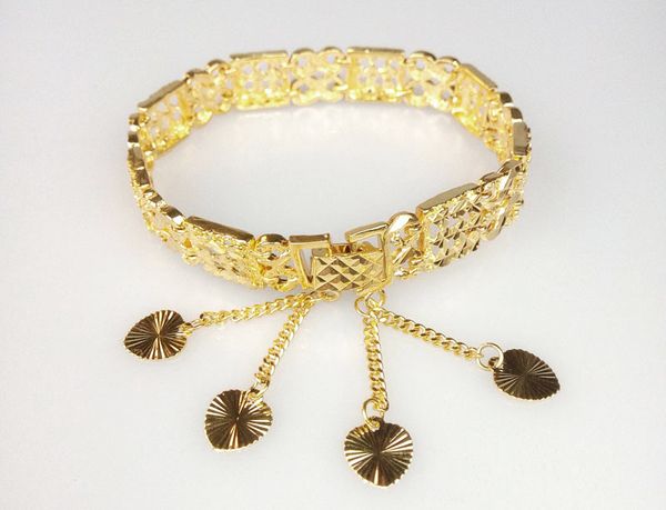 

2016 new fashion jewelry plated 18 k gold hearts pendants bracelet hollow out ms bracelet allergy ks340 ing, Black