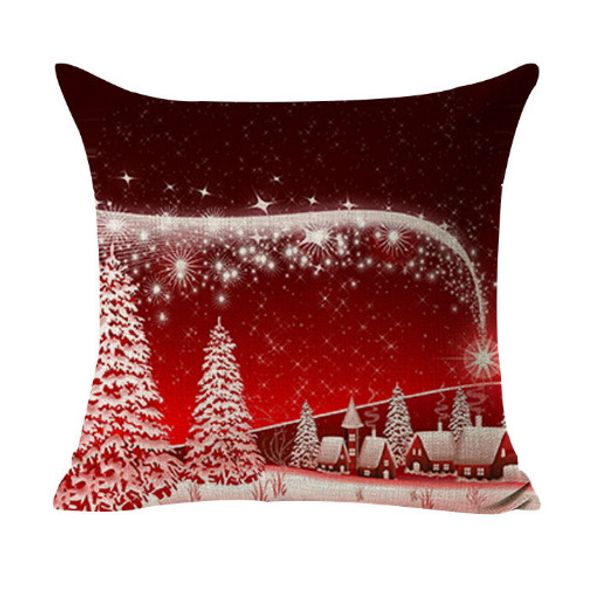 

экологичное рождество диван подушка обложка украшение площади наволочки печатный дерево подарков home decor белье обложка бросьте наволочка