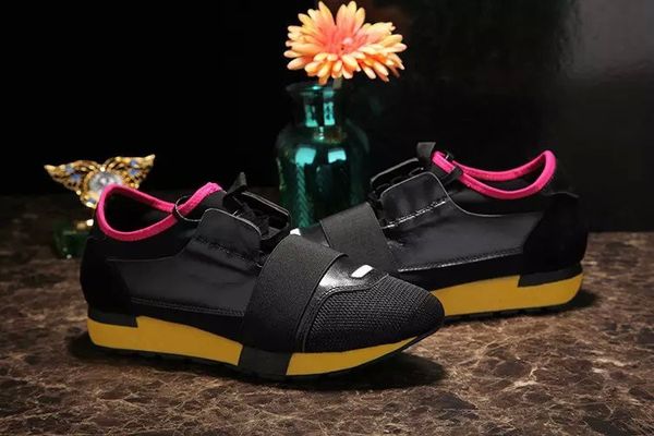

2020 selling mixed colors casual couple shoes man woman sneaker fashion designer low cut patchwork zapatos mujer race runner shoes, Black